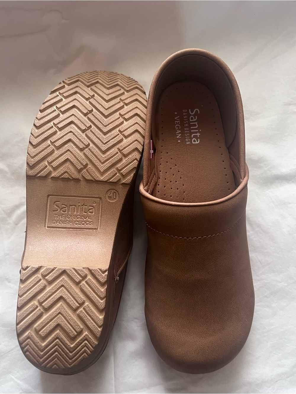 Sanita Women's Brown Vegan Clogs - Slip-On Work Mules